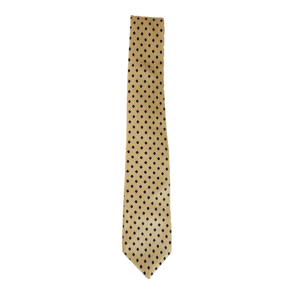 Mark Shale Handmade Yellow Silk Tie Diamond Pattern